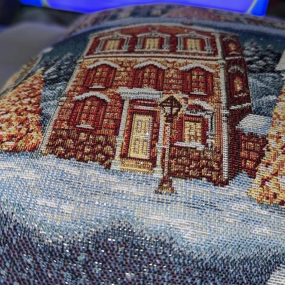 Caldeira Crosstitch Christmas stitched pillows